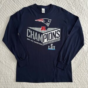 NWOT New England Patriots 2017 AFC Champions Long Sleeved Tee T-Shirt